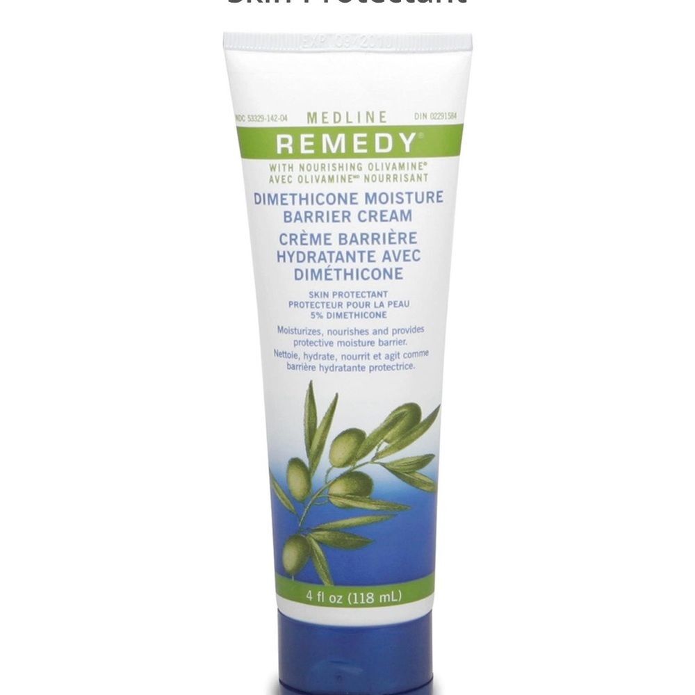 Medline Remedy Moisture Barrier Cream - 5% Dimethicone Skin Protectant, 4oz